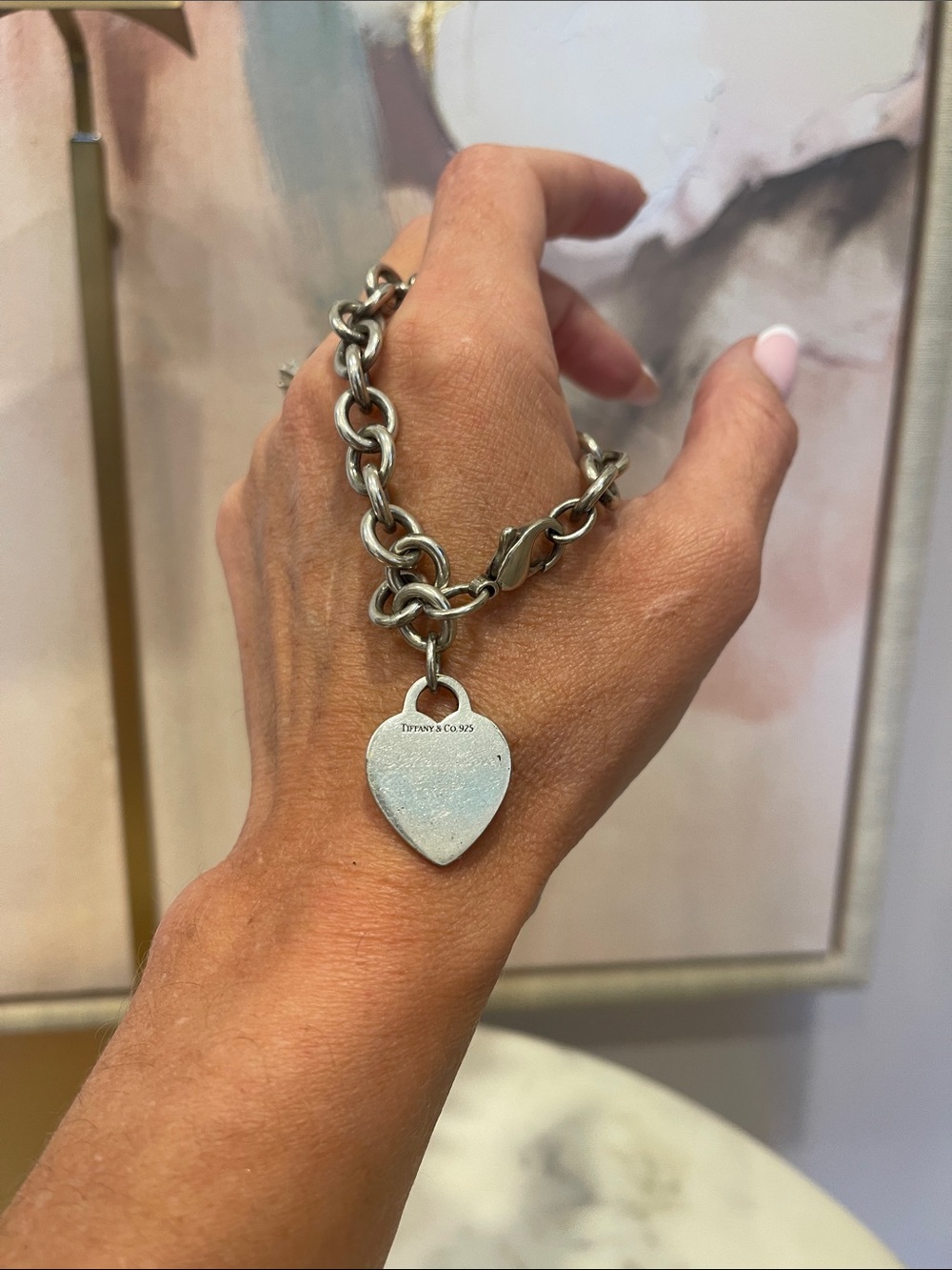 Tiffany & Co. Sterling Silver Heart Tag Bracelet